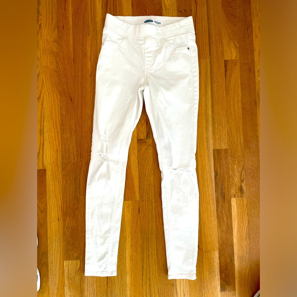 Crisp White Rockstar Super Skinny Jeans/Jeggings Size 2